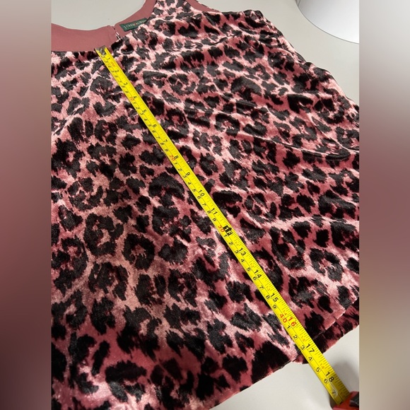 J Crew pink leopard velvet tank sz 4 - Picture 7 of 9
